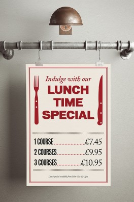 Middletons Steakhouse Lunch Poster 2