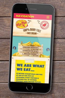 Nana Nice Cream Mobile Website Design