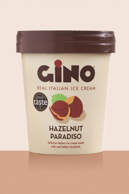 Gino Gelato Hazelnut Paradiso Packaging Design