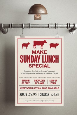 Middletons Steakhouse Lunch Poster