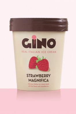 Gino Gelato Strawberry Magnifica Packaging Design