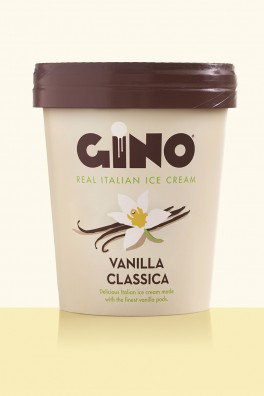 Gino Gelato Vanilla Classica Packaging Design