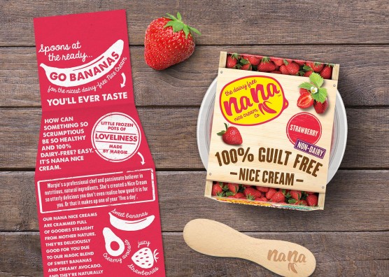 Nana Nice Cream Strawberry Ice Cream Packaging