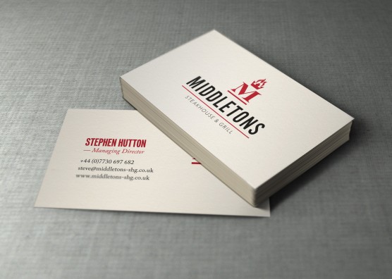 Middletons Steakhouse Business Card