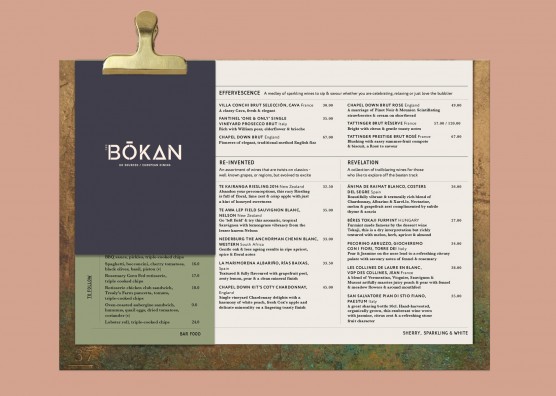 BŌKAN Restaurant Menu Design