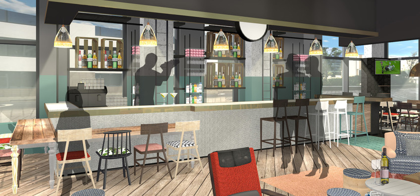 Oddsocks Bar Render